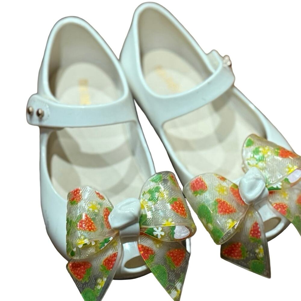 Mini Melissa Ultragirl Sweet VIII Strawberry Bow Jelly Mary Jane Girls Size 7